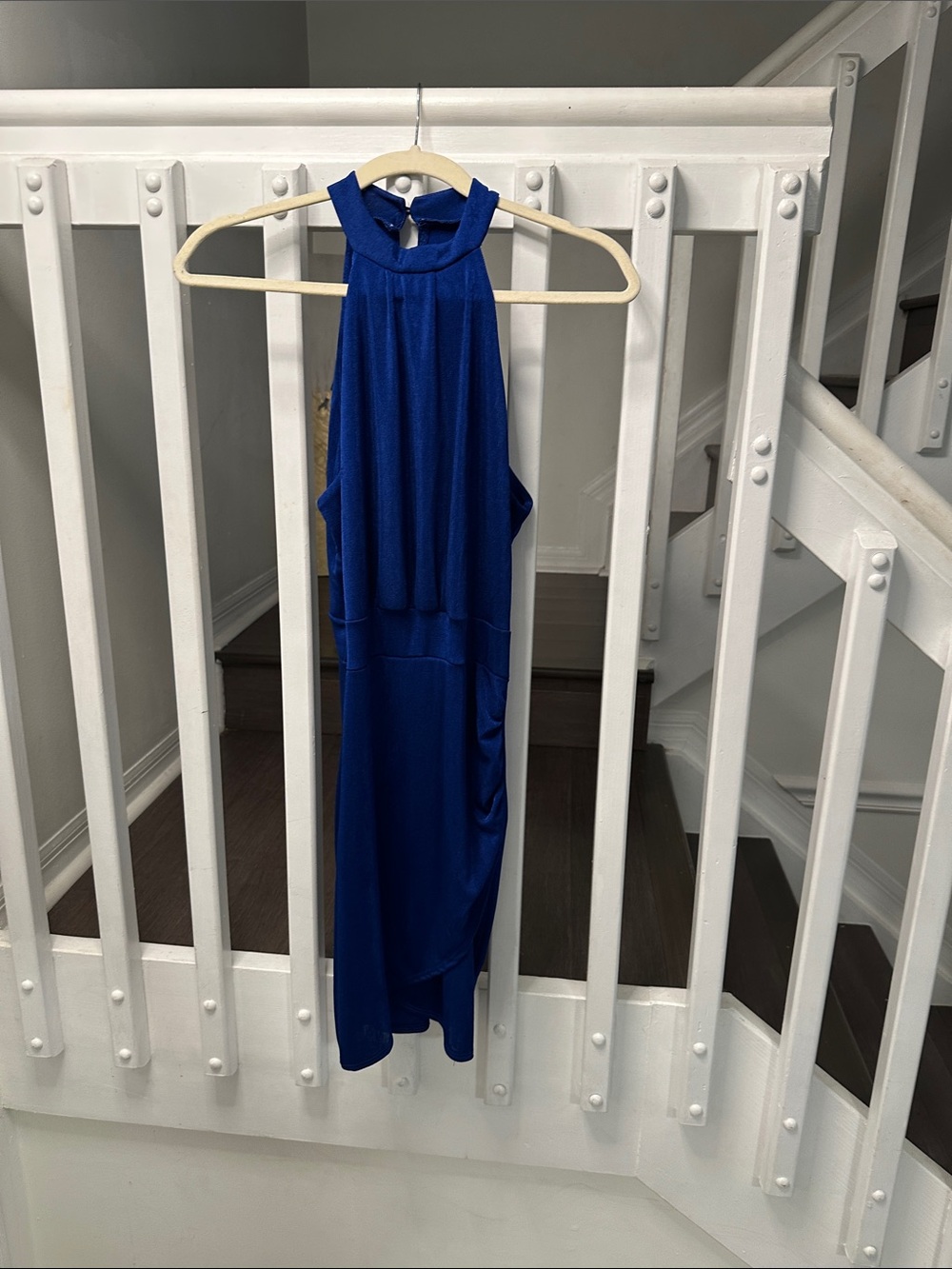 Dynamite Royal Blue Halter High-Low Dress